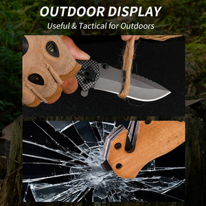 Đa chức năng thép không gỉ bền xử lý EDC ngoài trời gấp săn bắn dao với kính ngắt dây cắt clip-diy OEM - Product Image 5