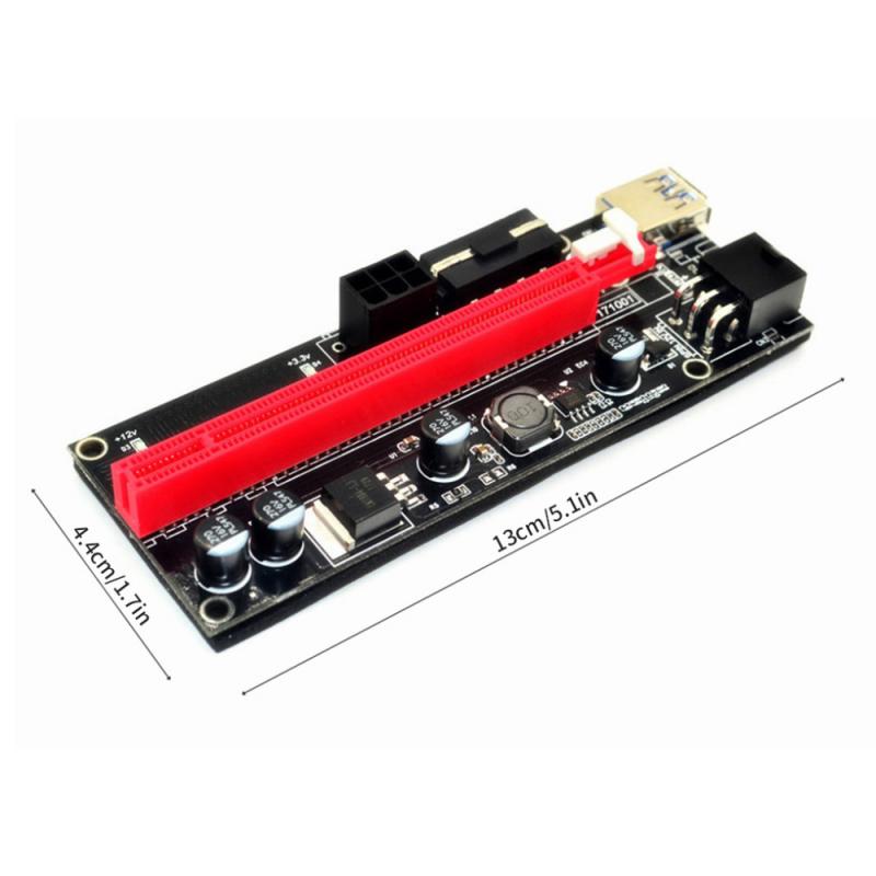 1x 16x USB3.0 Extension Card PCI Express 6 Pin Connector Riser's v Raiser Riser 009s Ver 009 Pcie Riser 009s