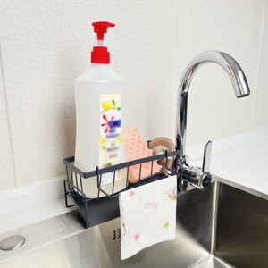 Organizer da <span class=keywords><strong>cucina</strong></span> in <span class=keywords><strong>acciaio</strong></span> al carbonio scolapiatti supporto vassoio con Design lavello tipo di installazione facile in piedi per porta attrezzi - Product Image 2