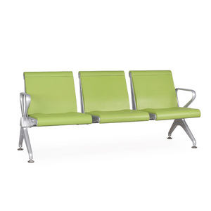 Banco de espera Yu Min Row con cojín de PU, silla metálica para exteriores/hospital, tres plazas, rojo, azul, verde, negro, St301pe21 - Product Image 2