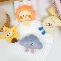 Porte-clés en peluche promotionnels Nuages Étoiles Soleil Lune, série ciel étoilé de dessin animé, vente en gros, jouets pour enfants