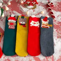 ثلاثية الأبعاد الكرتون الحيوان تصميم الصوف عاطفي ومريح متماسكة جوارب للنعال جوارب للرجال عيد الميلاد
