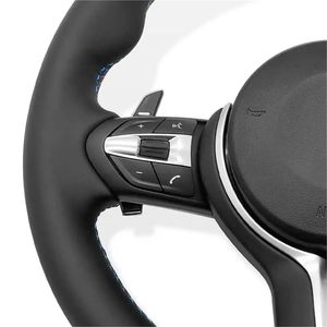 Volante de cuero deportivo M personalizado para coche para <span class=keywords><strong>BMW</strong></span> E90 E60 E46 E81 E82 E87 E88 E89 E91 E92 E93 E61 E84 E70 E72 E71 M3 <span class=keywords><strong>M5</strong></span> - Product Image 4