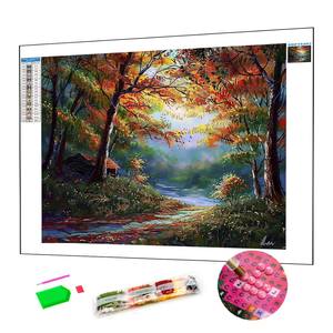 Pintura de paisagem DIY com diamantes em mosaico de strass, arte de parede para decoração de casa, ideal para decoração de floresta em promoção - Product Image 1