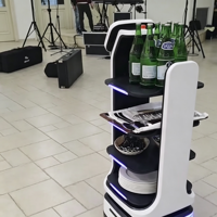 Robot de livraison intelligent commercial haute capacité, robot de service alimentaire autonome pour restaurant, hôtel, service de restauration