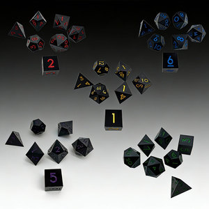 Wholesale Custom Sakura Flower Metal DND <b>Dice</b> <b>Set</b> 7Pcs Polyhedral RPG <b>Dice</b> for Dungeons & Dragons Tabletop Games - Product Image 6