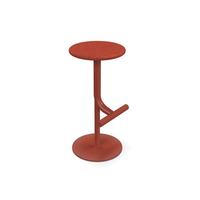 Tabouret de bar moderne minimaliste en métal noir mat avec repose-pieds, base à disque à un seul poteau, pour cuisine, bistrot, café