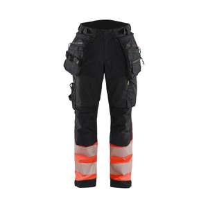 BLAKLADER - 711425139955C32 Pantalón Softshell Hi-Vis Mujer Negro/Rojo-EAN 7330509879955 ROPA DE TRABAJO DE 2017 - Product Image 1