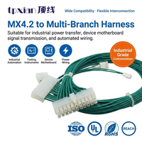 Kabel Kustom 39012220 ke 09-50-3121 22-01-1022 Branch Harness UL1007 18/24AWG Hijau PVC Tembaga Berlapis Timah untuk Otomasi Sinyal Daya