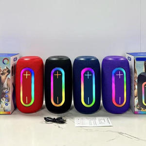 Altavoces Estéreo Inalámbricos Portátiles de Bambú RGB con Micrófono Incorporado, Potencia de Salida de 10-30 W para iPhone, Uso en Fiestas - Product Image 3