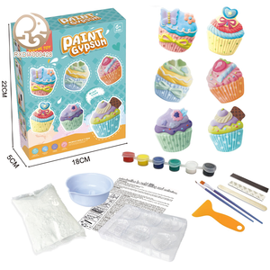 Juguetes de Arte y Manualidades DIY, Set de Yeso Pintado a Color, Manualidades Educativas y Artísticas para Niños, Yeso Creativo para Pintar y Dibujar - Product Image 1
