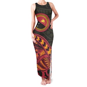 All'ingrosso Papua nuova Guinea senza maniche girocollo doppio spacco prendisole personalizzato <span class=keywords><strong>Maxi</strong></span> abiti da donna elegante abito Casual - Product Image 5
