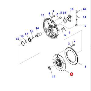 Disco Amortiguador para Bulldozer D65 D85 <span class=keywords><strong>14X</strong></span>-<span class=keywords><strong>12</strong></span>-<span class=keywords><strong>11102</strong></span> <span class=keywords><strong>14X</strong></span>-<span class=keywords><strong>12</strong></span>-11103 - Product Image 3