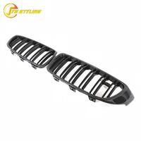 Grille de calandre avant en fibre de carbone F32 pour BMW F33 F36 F82 F80 F83 M3 M4, grille de ventilation avant à double lamelles à clipser sur le pare-chocs