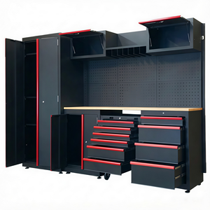 Armoires de <span class=keywords><strong>garage</strong></span> modulaires flexibles, poste de travail, chariot à outils, 352 pièces, outils de réparation automobile, acier robuste, OEM - Product Image 3