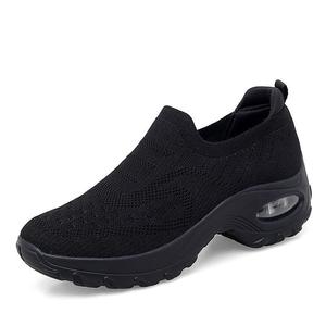 Zapatillas sin Cordones para Mujer Zapatos de Malla Tejida Casuales para Caminar Transpirables Zapatillas tipo Calcetín de Moda para Damas - Product Image 1