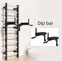 Wellshow-Barre de décrochage suédoise en bois avec barre de traction et barre de trempage Barre de décrochage avec 9 tiges stratégiques