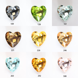 คริสตัลแท่งแก้ว K9หัวใจแม็กซี่ประดับเพชรแบบ DIY อุปกรณ์เสริมสำหรับเสื้อผ้าชุดเอฟเฟกต์สีพิเศษ - Product Image 2