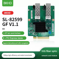 Kartu Jaringan Fiber BKHD Intel I350 XL710 82599ES 10G SFP+ PCIe Ethernet Adapter
