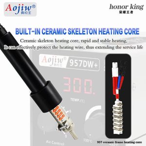 Aojiw 957dw + Nhà Máy Trực Tiếp <span class=keywords><strong>Hot</strong></span> Air Gun Tháo dỡ Trạm Hàn Mạnh Mẽ Trực Tiếp Nhiệt Độ Không Khí Công Cụ Cho Điện Thoại Di Động Mới - Product Image 3