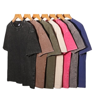 <span class=keywords><strong>T-shirt</strong></span> Oversize Stile Vintage di Alta Qualità Personalizzate, Lavaggio Acido, 100% Cotone, Taglie Forti, Stampa DTG Grafica per Uomo - Product Image 3