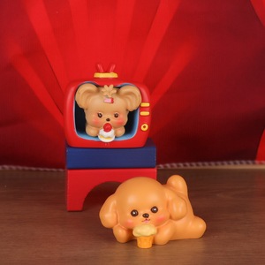 Caja Sorpresa Yu Mo Puppy Carnival Party, Figura de Resina, Perro de Dibujos Animados Coleccionable, Decoración de Escritorio, 8 Estilos - Product Image 4
