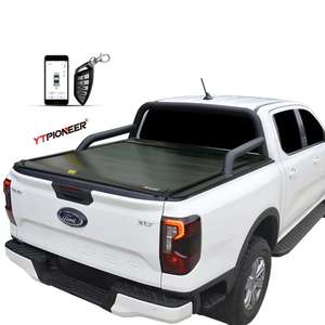 YTPIONEER, cubierta enrollable de aleación de aluminio a bajo <span class=keywords><strong>precio</strong></span>, cubierta de cama para <span class=keywords><strong>camioneta</strong></span> para <span class=keywords><strong>Ranger</strong></span> XLT <span class=keywords><strong>2023</strong></span>, tapa de cama retráctil impermeable - Product Image 1