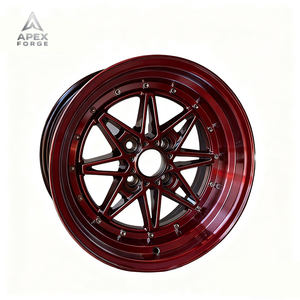 सैनबो f991403 कार मिश्र धातु पहियों 15x8 15x9 <span class=keywords><strong>4x100</strong></span> 4x114.3 गहरी डिश मैट ब्लैक कलर - Product Image 2