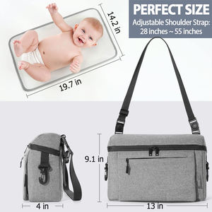 Organisateur universel pour poussette de bébé, capacité moyenne, résistant à l'eau, porte-gobelet isotherme, sac à couches détachable, bandoulière réglable - Product Image 2