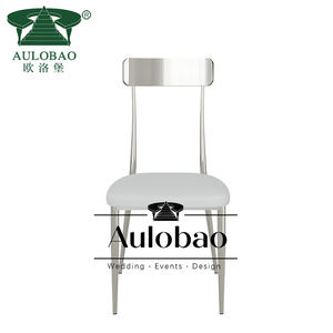 Chaises modernes de mariage d'acier inoxydable de conception pour la mariée et le marié président - Product Image 5