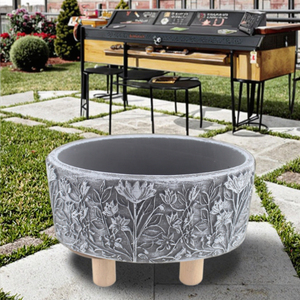 Fabbrica personalizzare fioriera di <span class=keywords><strong>cemento</strong></span> forma rotonda in calcestruzzo giardino vasi di piante decoro pavimento esterno Patio <span class=keywords><strong>vaso</strong></span> di fiori - Product Image 6