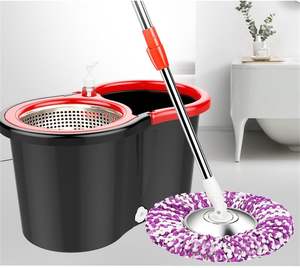 Oferta Especial: Mopa Chenille Giratoria 360° con Escurridor Automático y Cubo de Plástico para Limpieza Fácil de Suelos - Product Image 2