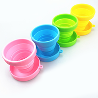 Gobelet pliable en silicone sans BPA, durable, portable, pour le sport et les voyages, réutilisable, compatible micro-ondes et lave-vaisselle, avec logo, vente en gros