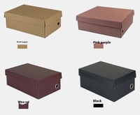 Boîte à chaussures en carton ondulé kraft, type dossier, avec couvercle, en matériaux recyclés, pour sous-vêtements et cadeaux