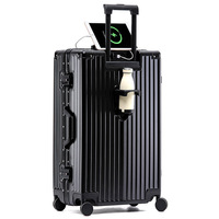 Valise à roulettes en aluminium avec coque rigide en PP, serrure à combinaison, roues pivotantes durables, valise de voyage