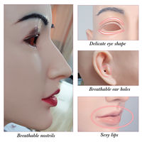 Masque facial complet en silicone pour travestis, costume de cosplay pour hommes, masque pour travestis, transgenres