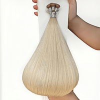 Extensions de cheveux humains Remy à double trame, cuticules intactes, blondes européennes, Starose Qingdao, teintes à la machine