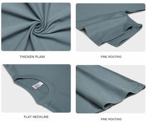 เสื้อยืดคอตตอนคุณภาพพรีเมียมขายส่ง พิมพ์โลโก้ตามสั่งสำหรับผู้ชาย เสื้อยืดโอเวอร์ไซส์เรียบๆ พิมพ์ลายตามสั่งสำหรับผู้ชาย - Product Image 3