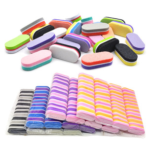 Mini <b>Nail</b> File Sponge 100/180 Mix Color Sandpaper <b>Nail</b> Buffer for Manicure Oval Sponge EVA Polishing <b>Nail</b> File - Product Image 1
