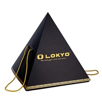 Boîte Alimentaire LOKYO de Luxe à Logo Personnalisé, pour Traiteur, Emballage en Carton, Boîte à Emporter pour Pâtisserie, Gâteau, Dessert, Plateau Alimentaire en Forme de Pyramide
