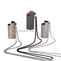 Accessoires pour fumeurs, étui à briquet miniature J5 avec motif de cratère de météorite, collier, porte-briquet en métal