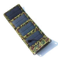 Panel Solar plegable de 7W y 5V, banco de células solares, Cable USB, resistente al agua, para teléfono, mochila, Camping y senderismo