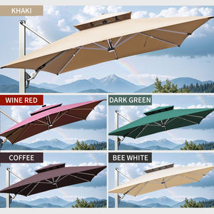Sombrilla de <span class=keywords><strong>Patio</strong></span> Impermeable de 10 pies, Cuadrada, Grande, Tipo Cantilever, Resistente al Viento, para Jardín, Terraza, Piscina, <span class=keywords><strong>Patio</strong></span> - Product Image 3