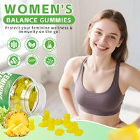 Gummies Probiotiques Ananas-Cranberry pour Femmes Marque Blanche pour la Santé Vaginale et l'Équilibre du pH - Gummies Premium pour l'Équilibre Féminin