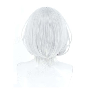 Peluca de pelo resistente al calor para mujer, color plateado y rojo, para cosplay de Azur Lane KMS Duisburg, GAHC-094 - Product Image 3
