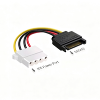 Cable de Alimentación IDE de 4 Pines Hembra a SATA de 15 Pines Macho, Adaptador de 4P a 15P para Disco Duro y Unidad Óptica