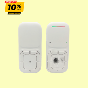 Moniteur audio bidirectionnel portable pour bébé avec batterie rechargeable intégrée de 1000 mAh pour les deux unités parent et bébé, veilleuse et berceuses - Product Image 1