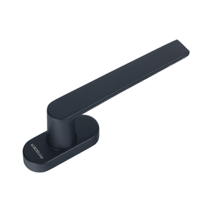 Manija de ventana AT097 de acero inoxidable negro mate con base ovalada, <span class=keywords><strong>mecanismo</strong></span> de bloqueo multipunto para ventanas abatibles y oscilobatientes, venta al por mayor - Product Image 4