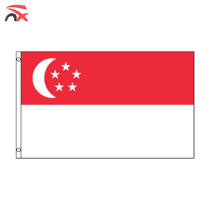 Ensemble de drapeaux de Singapour en gros, drapeau national pour les fans de football, collier, drapeau de table, sac à dessin, bracelet pour la promotion - Product Image 2