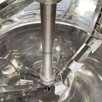Bouilloire industrielle de mélange d'homogénéisation de crème 1000L 2000L mayonnaise anti-mousse sous vide machine de fabrication de miel